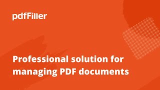 Save Time Managing Documents with pdfFiller [upl. by Aubrey475]