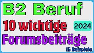 Forumsbeitrag schreiben TELC B2 Beruf  Redemittel  5 wichtige Forumsbeiträge 2024 [upl. by Niar]