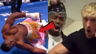 KSI LOGAN PAUL amp more REACT to francis ngannou KO [upl. by Ty4]