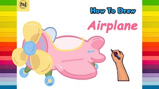 How to Draw a Cute Airplane Easy [upl. by Kast989]