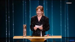 César Awards 2024 Best Actress Sandra Hüller Anatomy of a Fall [upl. by Padraic]