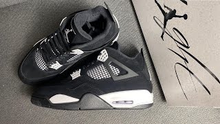 Jordan 4 Retro White Thunder FQ8138 001 Review [upl. by Lalat]