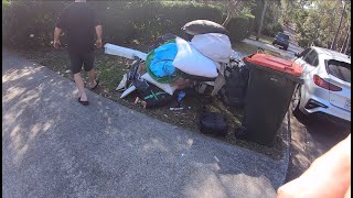 KERBSIDE TRASH PICKING MILLIONAIRE HOMES QUEENSLAND AUSTRALIA [upl. by Castara]