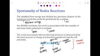 Spontaneity of Redox Reactions and the Nernst Equation [upl. by Aalst691]