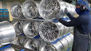 Interesting Modern Car Wheels Mass Production Process Taiwan forged alloy wheels factory 鋁合金鍛造輪圈量產 [upl. by Hartzell]