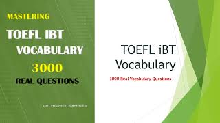 TOEFL iBT Vocabulary with 3000 Real Questions [upl. by Orth]