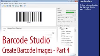 Create Barcode Images  Barcode Studio 4 [upl. by Derraj]