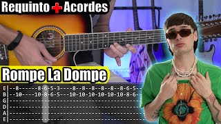 Rompe La Dompe  Peso Pluma x Junior H Oscar Maydon  Requinto  Acordes  TABS  Tutorial Guitarra [upl. by Harifaz803]