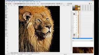 Embird Tutorials Lion in line art and Satin stitch [upl. by Anahsar412]