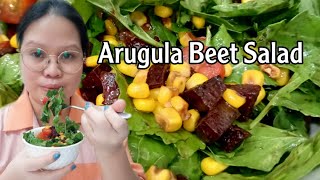 BEET SALAD with ARUGULA and BALSAMIC VINAIGRETTE  MaiPai Recipe [upl. by Nevetse]