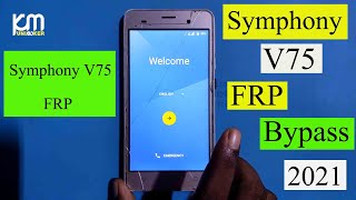 Symphony V75 FRP bypass  Symphony V75 google Account Bypass 100 working 2021 New Method [upl. by Siskind]