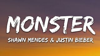 Shawn Mendes Justin Bieber  Monster Lyrics [upl. by Ennovehs]