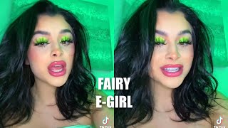 Glitter egirl Makeup  BTS of my TikToks [upl. by Enirehtak720]