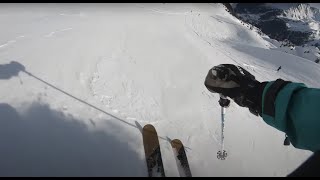 Skiing Verbier  Tortin fresh snow top to bottom [upl. by Adroj]