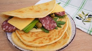 Homemade Italian Flatbread Piadina  Piadina Romagnola Recipe  Cook at home [upl. by Simetra]