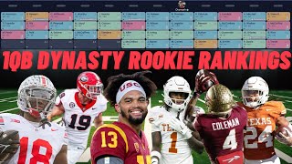 Rookie Rankings  1QB PPR Dynasty Football  Post NFL Draft 2024 [upl. by Vitalis]