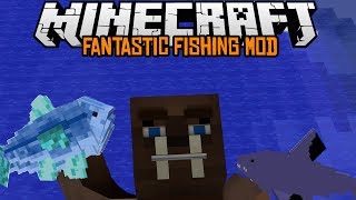 Minecraft mody 172 71  Fantastic fishing mod  WIELORYBY REKINY W MINECRAFT LOL [upl. by Atsylac]