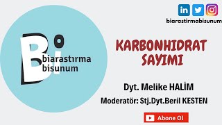 5 Karbonhidrat Sayımı Dyt Melike Halim [upl. by Jerusalem]