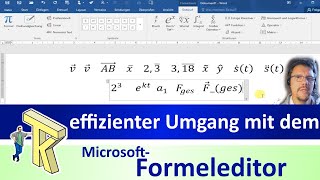 Effizienter Umgang mit dem Microsoft Formeleditor [upl. by Nylesaj]