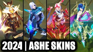 ALL ASHE SKINS SPOTLIGHT 2024  League of Legends [upl. by Garlaand375]