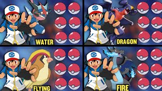 Ash Best Pokemon Team Of Each TypeAsh Ultimate Pokemon Team From Every TypeAsh Strongest Pokemon [upl. by Gnni]