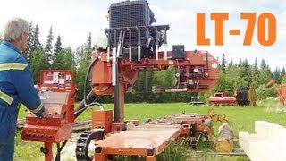 LT70 WoodMizer Portable Band Sawmill with green operator [upl. by Mehs393]