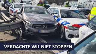 Politie  Gestolen auto  Verdachte wil niet stoppen  Team verkeer Amsterdam amp Infra NoordWest [upl. by Euqinim]