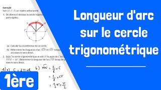 Comment calculer une longueur darc sur le cercle trigonométrique [upl. by Weigle]