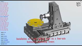 Postprocessing for a 4axis horizontal machining center with a side milling head [upl. by Ecam]