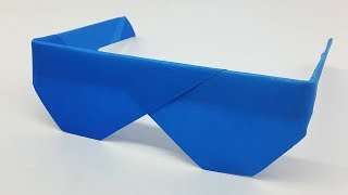 How to make Origami Sunglasses Traditional Model  Paper Sunglasses making instructions [upl. by Annovoj]