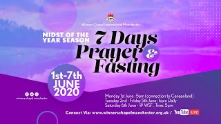 7 Days Prayer amp Fasting  Day 1  Service  1st June 2020  Winners Chapel Manchester [upl. by Goodhen792]