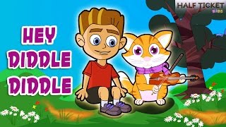 Hey Diddle Diddle  Nursery Rhymes And Kids Songs With Lyrics [upl. by Ahsenra]