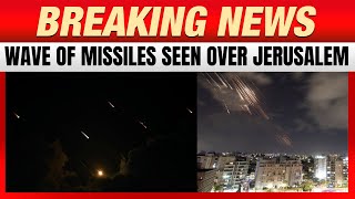 LIVE  IRAN ATTACK ISRAEL  Wave of missiles seen over Jerusalem  NEWS9 [upl. by Tinor]