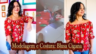 Modelagem e Costura Blusa Ciganinha [upl. by Phelps]