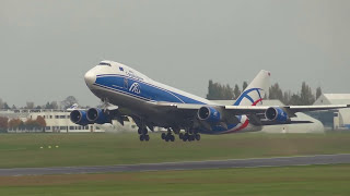 Boeing 747 Takes Off From Cambridge Airport CBG First 747 in 10 years CargoLogic Air GCLAA [upl. by Gennaro13]