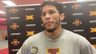 Yonger Bastida Iowa State during ISU Wrestling media day [upl. by Vanzant]