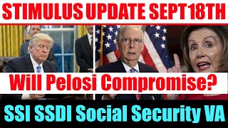 Stimulus Check Update  SSI SSDI Social Security VA  Second Stimulus Check  Sept 18th [upl. by Sauveur]