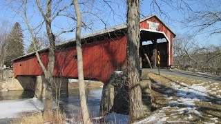 Pennsylvania Dellville Covered Bridge Great Historical Footage [upl. by Arracat]