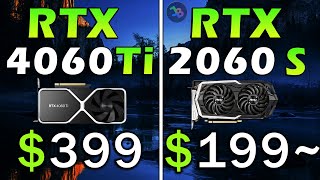 RTX 4060 Ti vs RTX 2060 Super  REAL Test in 10 Games  1080p  Rasterization RT DLSS 2 DLSS 3 FG [upl. by Akire]