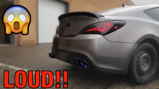 2013 GENESIS COUPE 20T STRAIGHT PIPED Resonator amp Muffler Delete [upl. by Lorrayne]