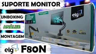 MELHOR SUPORTE para MONITOR ELG F80N Será o melhor custo beneficio unboxing analise e montagem [upl. by Ednihek]