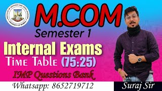 MCom Internal Online Examination Time table 2024  Mumbai university IDOL [upl. by Myca]