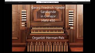 GF Händel Sarabande in G major HWV 450 Sonarte organ Hauptwerk Azzio [upl. by Ahsahs544]