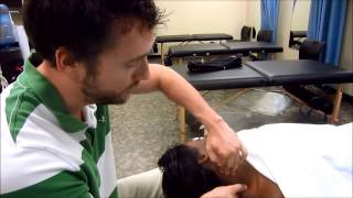 Massage Tutorial Stiff neck  crick myofascial release techniques 2013 version [upl. by Ytsirc]