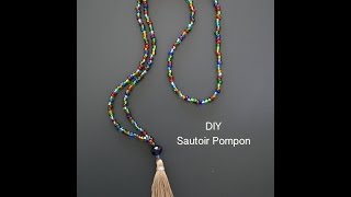 DIY  Collier avec des perles en pierre gemme  Comment mettre un fermoir sur du fil nylon [upl. by Kerwon]