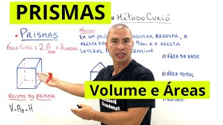 PRISMAS EM 10 MINUTOS  ÁREA e VOLUME [upl. by Isleen695]