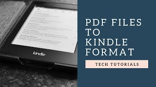 How to convert PDF files to Kindle Format [upl. by Dnalloh]