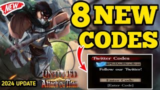 ALL WORKING CODES FOR UNTITLED ATTACK ON TITANS IN 2024⚠️  ROBLOX CODES UNTITLED ATTACK ON TITANS [upl. by Eiboj1]