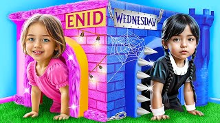 Good Wednesday VS Bad Enid Tiny House Extreme Makeover [upl. by Ahtivak]