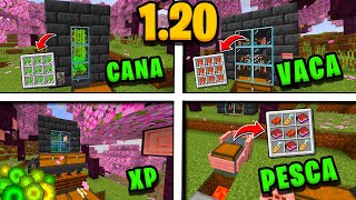 Como fazer uma FARM de ESMERALDA e COMIDA no Minecraft Bedrock 121 [upl. by Galan191]